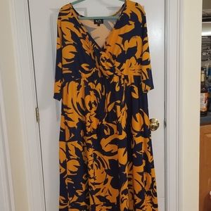 Blue and orange Maxi dress